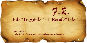 Félegyházi Renátó névjegykártya